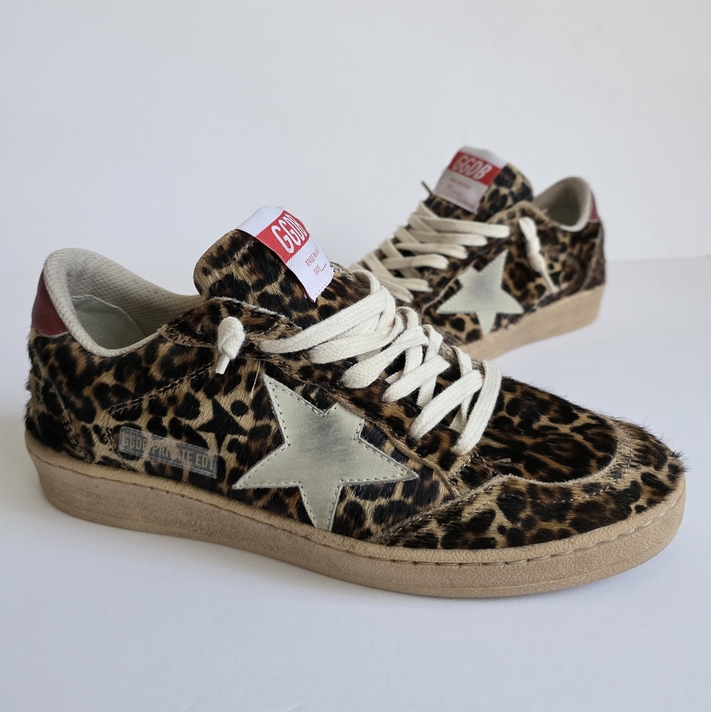 Womens Golden Goose Ball Star Leopard Shoes Size 38 - Picture 2 of 11